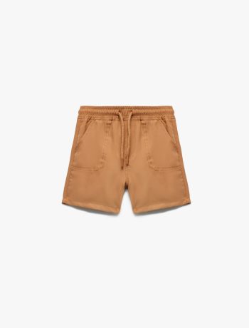 Boys' Baby Drawstring Pocket Detail Viscose Shorts