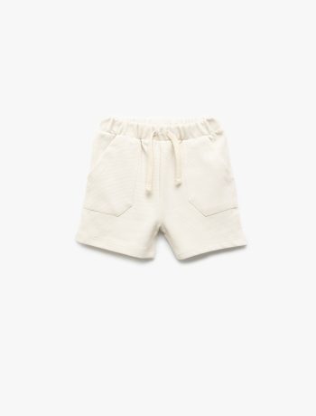 Boys' Cotton Drawstring Pocket Detail Basic Shorts