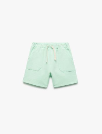 Boys' Cotton Drawstring Basic Shorts with Pocket Detail