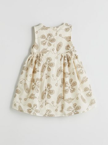 LCW Kids                                                                                        Ecru Floral Print Girl's Dress