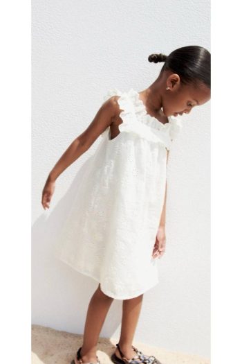 Daisy Dolly Girl's Lined Poplin Dress
