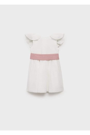 MANGO Baby Belted Linen Dress