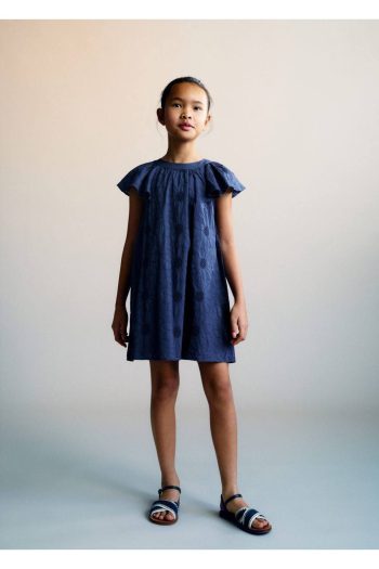 Embroidered Short Dress by MANGO Kids