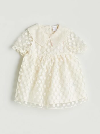 LCW Baby                                                                                          Off-White Floral Girl's Baby Lace Dress