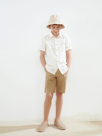 LCW Kids Haki Patterned Boys' Shirt and Shorts