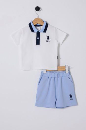 U.S. Polo Assn. Baby Boys Blue Baby Set