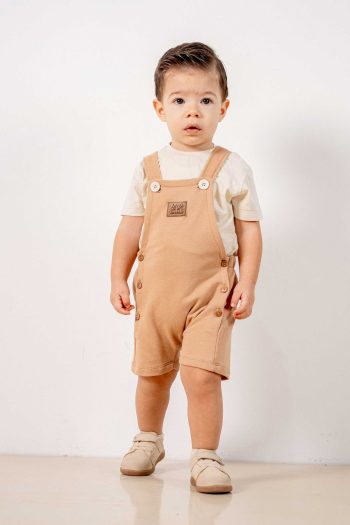Brown-Natural Twin Set for Baby Boy and Girl