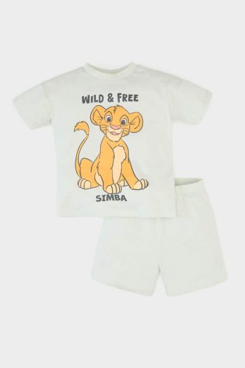 Disney Lion King Boys' 2-Piece Short Sleeve T-Shirt and Elastic Waist Shorts Set