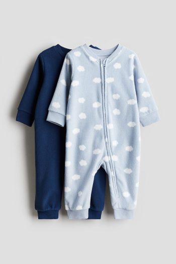 H&M 2-Piece Zippered Puffer Pajama Overall