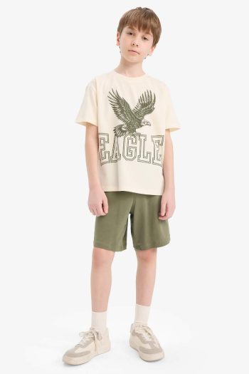 Boys' 2-Piece Set - Printed Short Sleeve T-Shirt and Shorts