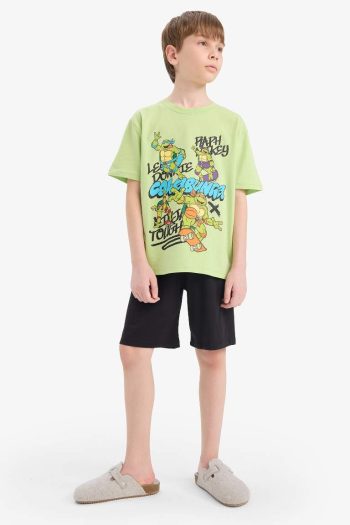 Boys' Ninja Turtles Retro Pajama Set Short Sleeve Top Shorts