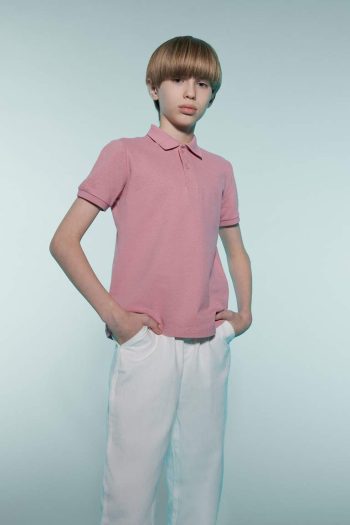 Boys' Basic Plain Short Sleeve Polo Shirt