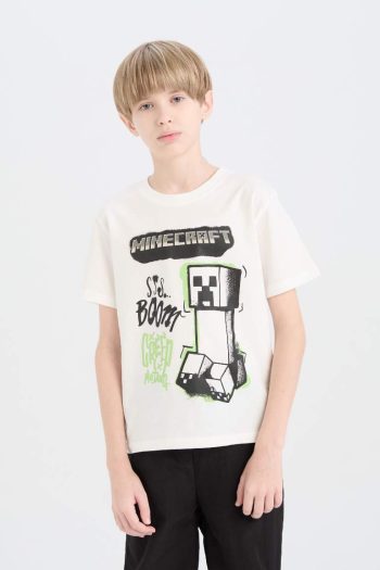 Boys' Minecraft Bike Collar Short Sleeve T-Shirt