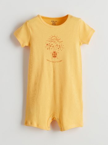 LCW ECO Printed Crew Neck Bodysuit for Boys