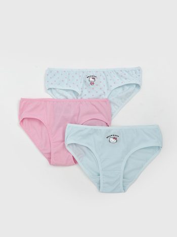 LCW Kids Blue Hello Kitty Printed Girls' Underwear Set of 3