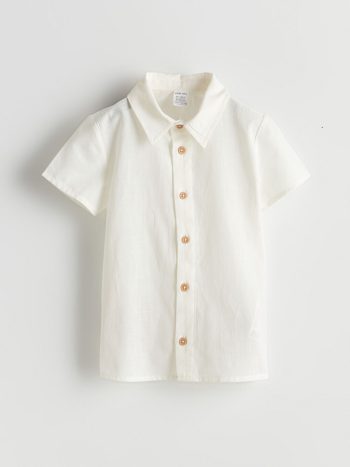 LCW Baby  Off-White Basic Baby Boy Shirt