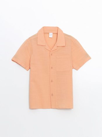 LCW Kids Orange Resort Collar Boys' Shirt