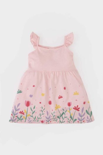 Flowered Strap Dress for Baby Girl