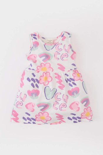 Girl's Patterned Sleeveless Dress