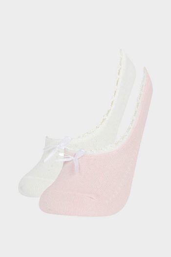 Girls' Cotton 2-Piece Ballet Socks