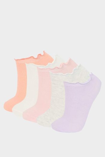 Girls' 5-Pack Cotton Ankle Socks