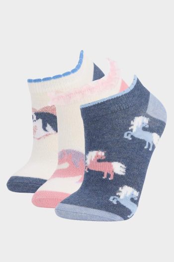 Girls' 3-Pack Cotton Ankle Socks