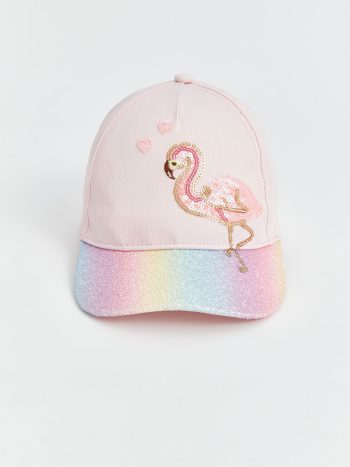 LCW ACCESSORIES - Girls' Cap with Pink Flamingo Pattern