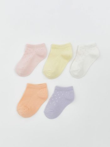LCW Baby Pink Basic Girl's Baby Socks Set of 5