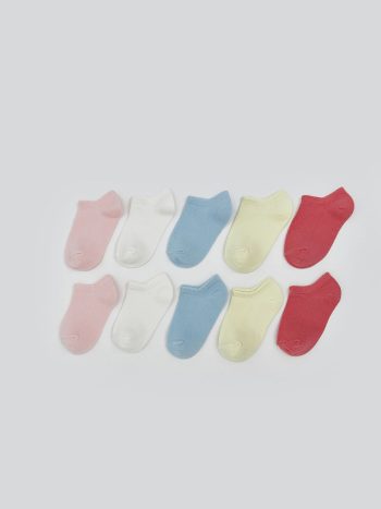 LCW Baby Pink Basic Girl's Socks - Pack of 10