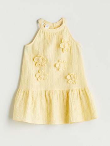 LCW Kids Sari Halter Neck Girl's Crinkle Dress