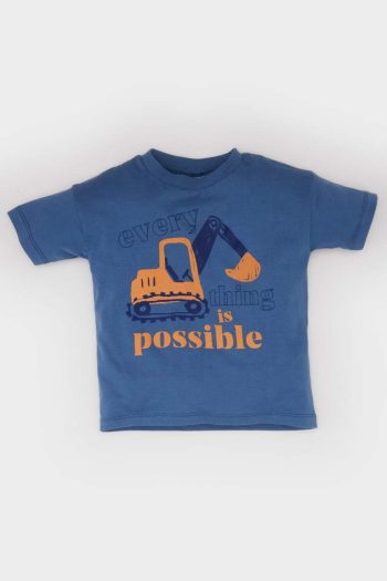 Boys' Bicycle Print Polo Collar Short Sleeve T-Shirt
