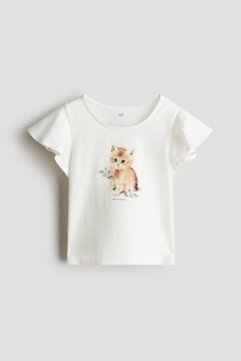 Cotton Top with Volan Sleeves