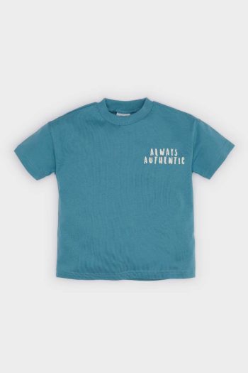 Baby Boy Printed Crew Neck Short Sleeve T-Shirt