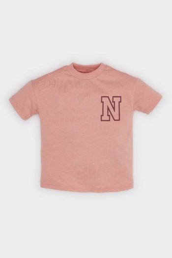 Boy's Bicycle Neck Printed Short Sleeve T-Shirt