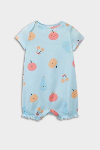Newborn Baby Girl Fruit Printed Short Sleeve Bodysuit