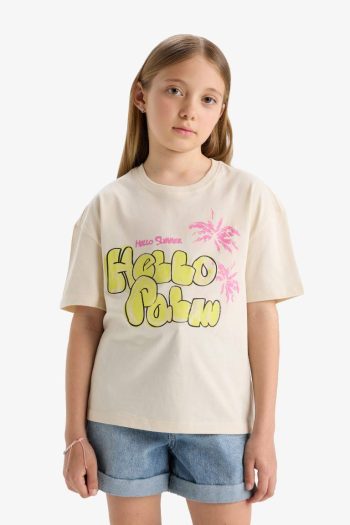 Girls' Relaxed Fit Crew Neck Short Sleeve T-Shirt