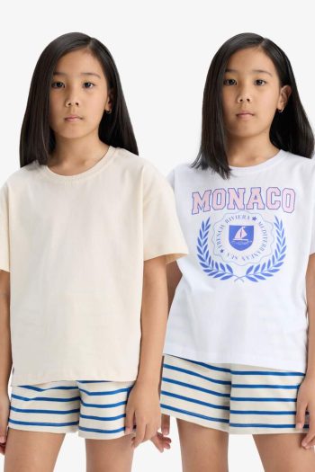 Girl's Relax Fit Crew Neck 2-Pack Short Sleeve T-Shirts