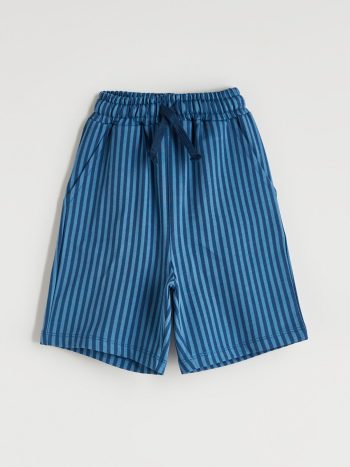 LCW Kids Blue Waistband Striped Boys' Shorts