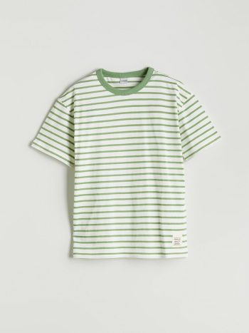 LCW Kids Green Bicycle Neck Boys' T-Shirt