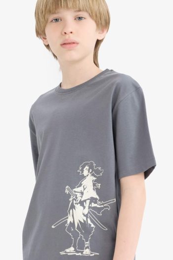 Boys' Printed Bicycle Neck Short Sleeve T-Shirt