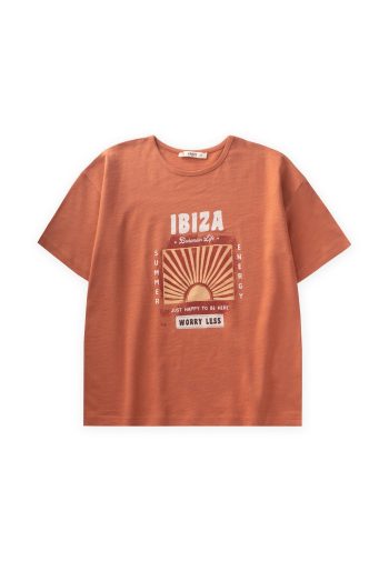 Ibiza Printed T-Shirt 8-12 Years Orange
