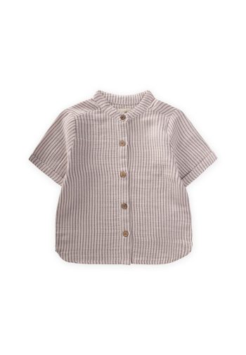 Muslin Shirt 2-10 Years Black Thin Striped