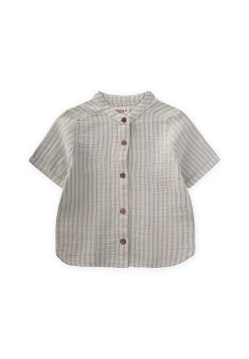 Musselin Shirt 2-10 Years Blue Double Striped