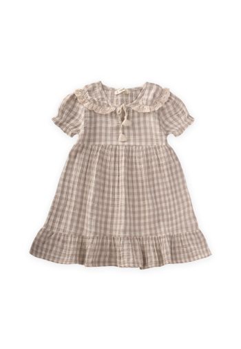 Pöti Kareli Collar Dress for Ages 2-10 in Mink