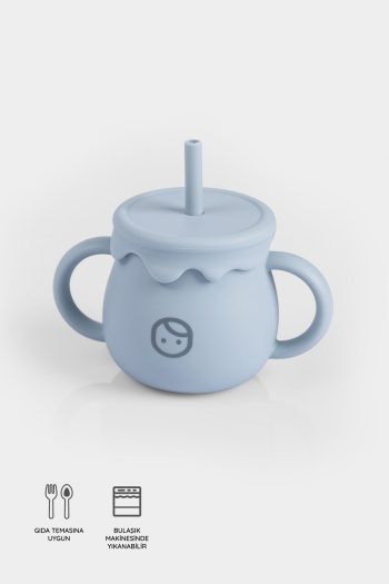 Sippy Silicone Bottle and Snack Cup Blue