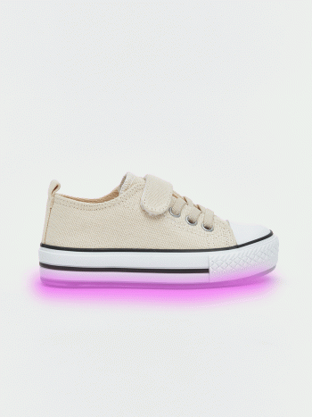 LCW STEPS Bej Laces and Velcro Boys' Baby Sports Shoes