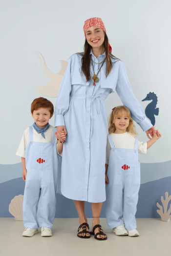 Embroidered Jumpsuit Blue