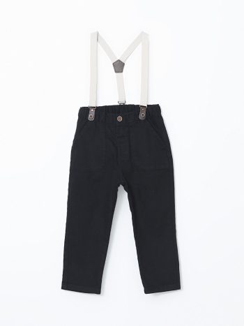 LCW Kids                                           Black Elastic Waistband Strap Boys' Pants