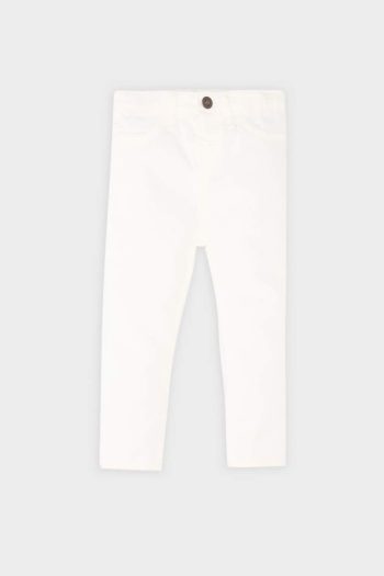 Baby Boy Basic Plain White Jean Pants