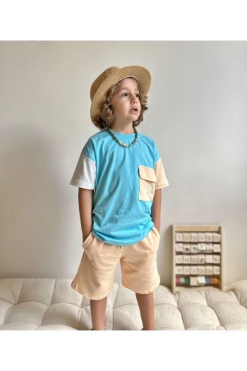 Jolly Kids Boys' Color Block Short Set with Pockets